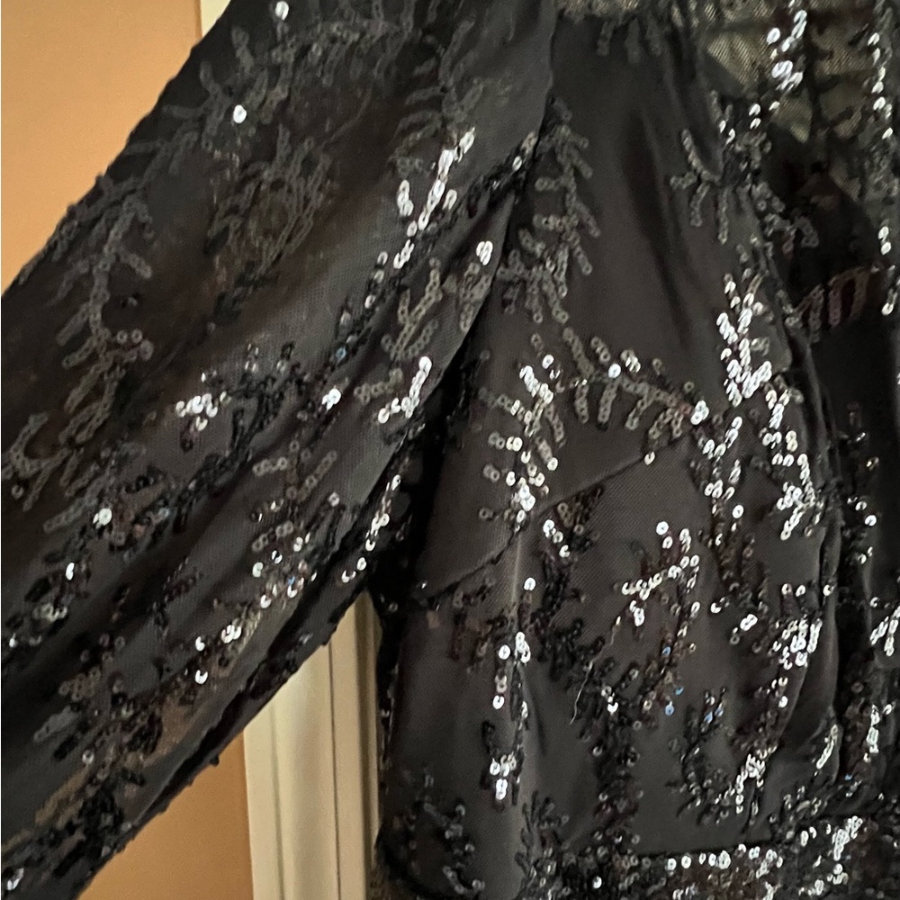 NWT Gorgeous long black dress with lovely detail size 22W or 20W - Picture 3 of 11